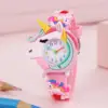 New Children's Love Unicorn Saturn Rainbow Meteor Student Silicone Cartoon Watch 5