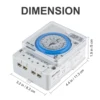 ManHua 24H 12VDC 15A Din Rail Timer Switch TB35 Analog Time Control Switch Mechanical Time Controller 5