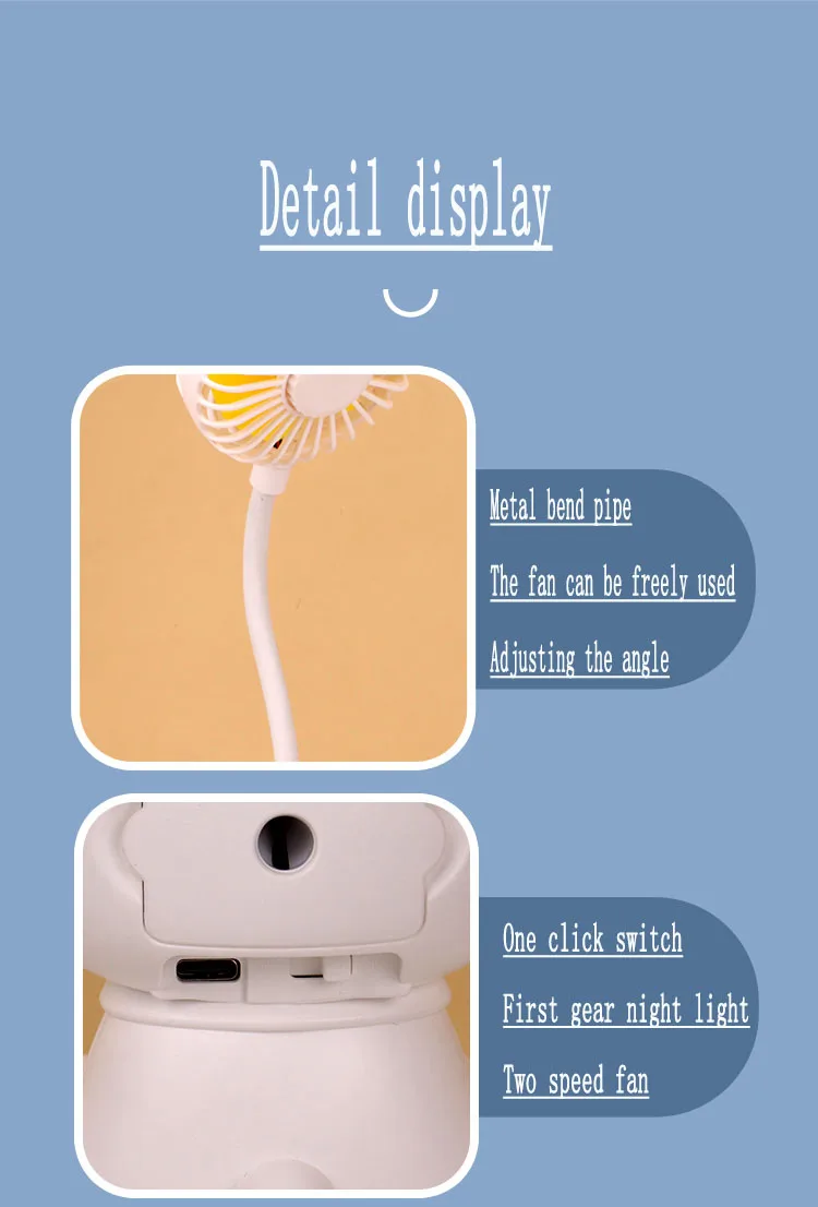Sanrio Mini Fan pencil 3-in-1 sharpener Led Desk Lamp With Pencil Sharpener Foldable Light Cute Desk Lamp Gift 4