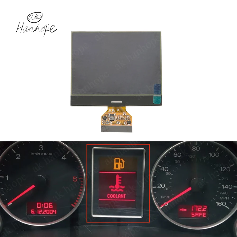 แดชบอร์ดจอแสดงผล LCD สำหรับ Audi A4 B6 B7 Cluster Speedometer หน้าจอ