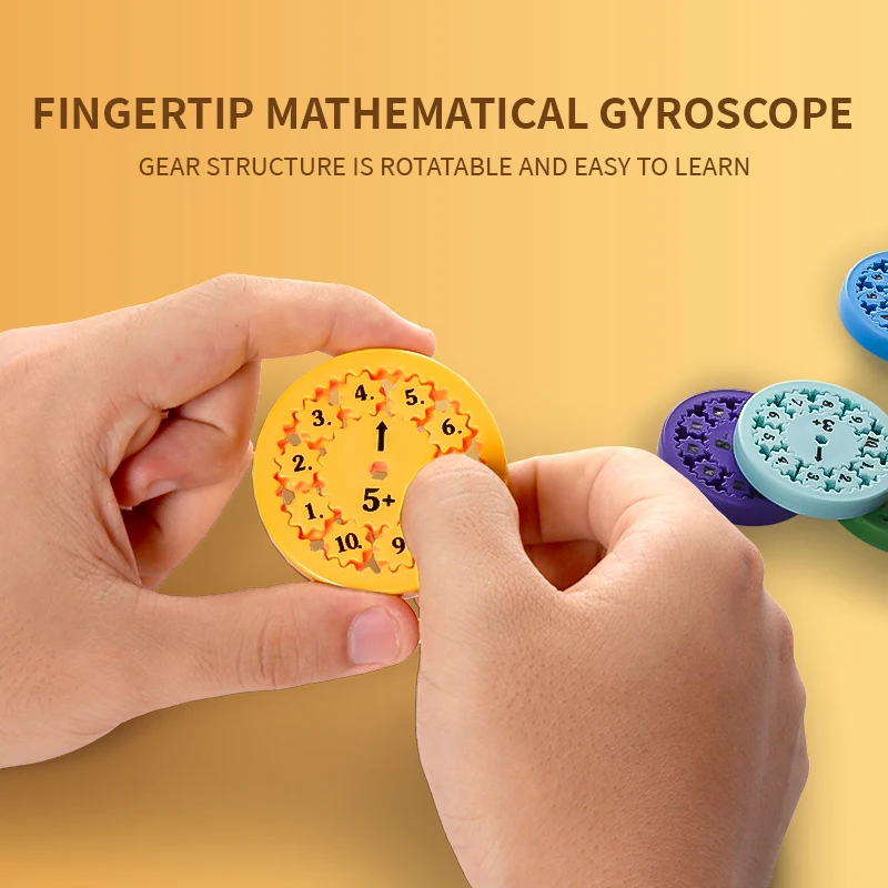 Math Fidget Spinners Educational Rotating Toys for Children to Learn Arithmetic Fingertip Gyroscope Education Tool Student Gifts 2