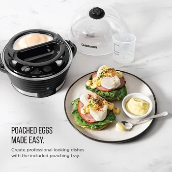 Everyday Plastic Electric 6 Egg Boiler Cooker With Built In Timer, Black 6