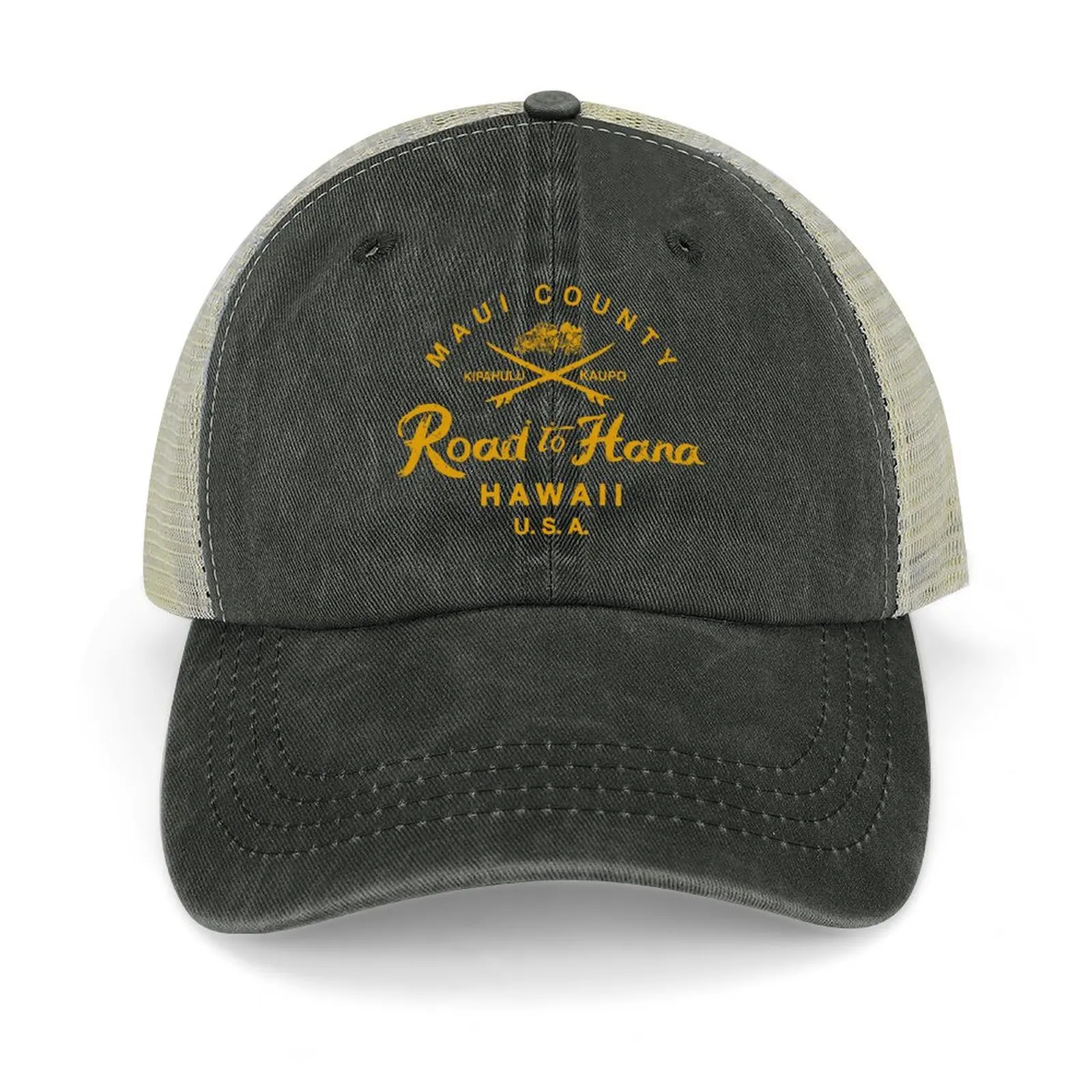 

The Road to Hana Maui Hawaii Vintage Hawaiian Cowboy Hat Golf Hat Man Gentleman Hat tea Men's Caps Women's