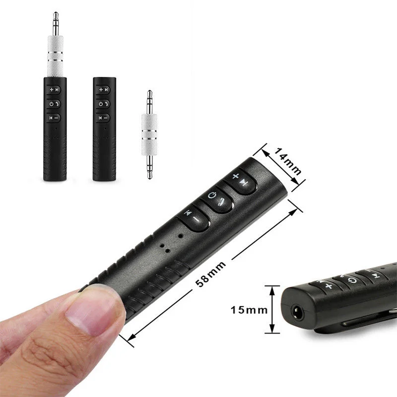 3.5mm Bluetooth Receiver Car Bluetooth Hands-free Audio Receiver Lavalier Portable MP3 Music Player Adapter for Mobile Phone bluetooth receiver bluetooth handsfree kit bluetooth handsfree bluetooth audio adapter wireless audio adapter wireless handsfree kit