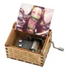 Wooden Music Box Retro Painted Hand-cranked Ghost Extinguishing Blade Music Box To Send Friends Music Box Halloween Decoration 3
