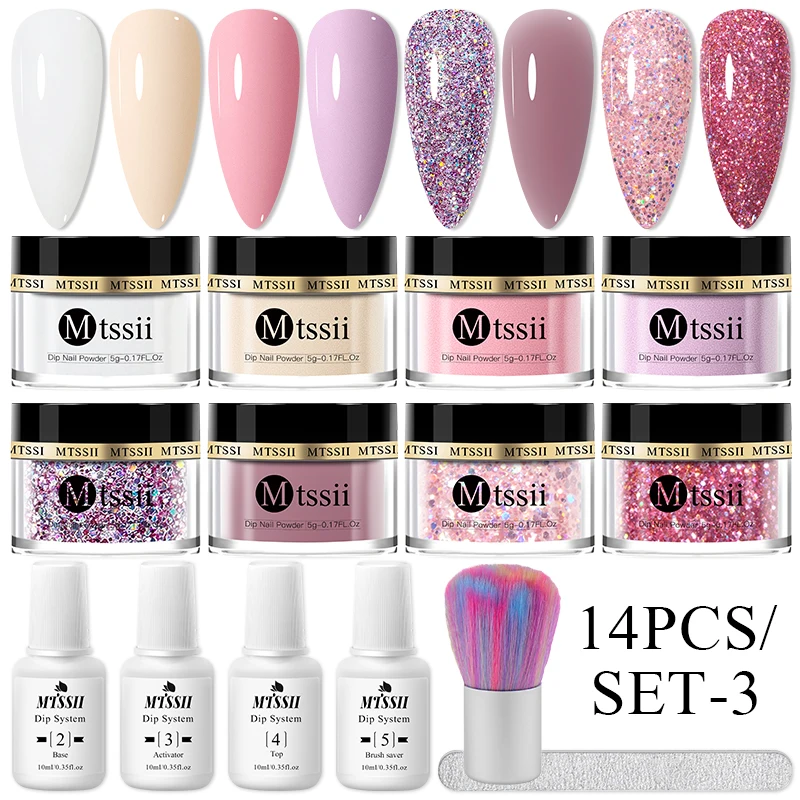 

Mtssii 5g Nude Pink Dipping Nail Powder Set System Glitter Dust No Need Lamp Cure Natural Dry Long Lasting Dip Liquid Kits