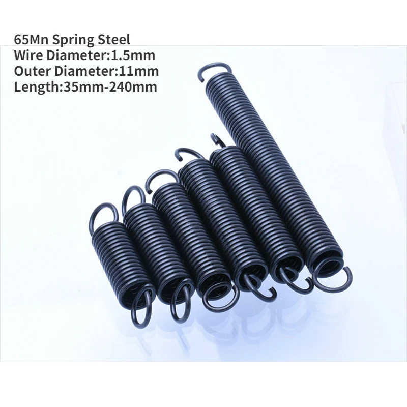 65mn Spring Steel Open Hook Tension Spring Pullback Spring Coil Extension Spring Draught Spring