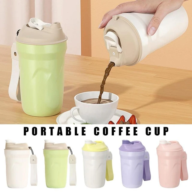 Thermo Coffee Mug Large Storage Stainless Steel Vacuum Flask Hot Milk Cup  Portable Double-wall Cold