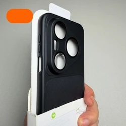 Luxury Leather Matte Back Cover - Premium Protective Case for Huawei Pura 70 Pro+ (TP JT- Black)