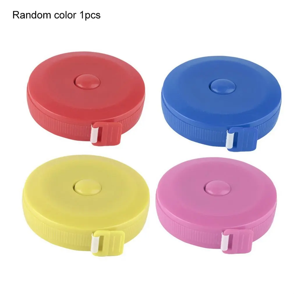 Retractable Soft Tape Measure 60-Inch 1.5 Meter Round Plastic Measuring  Tape Random Color