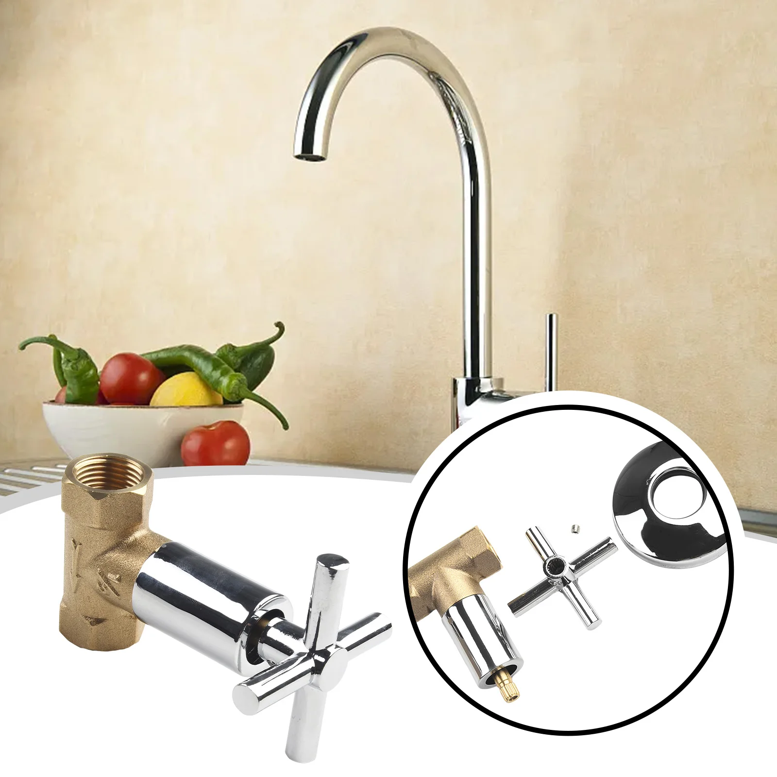 

G1/2 G3/4 Brass Quick Opening Drain Valve Plumbing Fitting Shower Shutoff Valve Solar Switch Concealed Main Valve Water Pipe