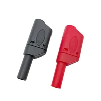 20Pcs/10Pairs 4mm Male Retractable Sheath Stackable Banana Plug Wire Solder Connector Red Black 4