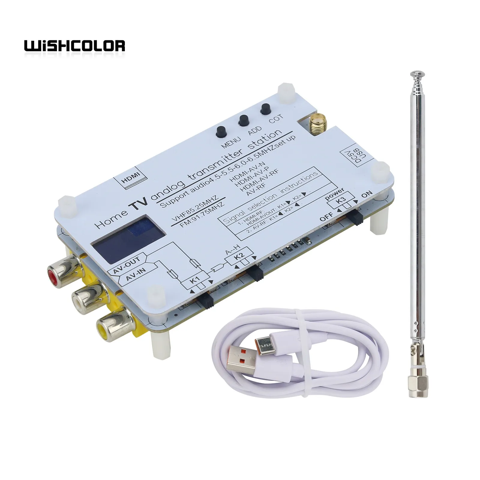 HamGeek-White-Analog-TV-Signal-Transmitter-Home-Analog-TV-Transmitter ...