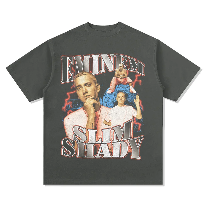 

Eminem Graphic Tshirt Men's Cool Streetwear Men Women Fashion Hip Hop Pure Cotton T Shirt Man Oversized T-shirt