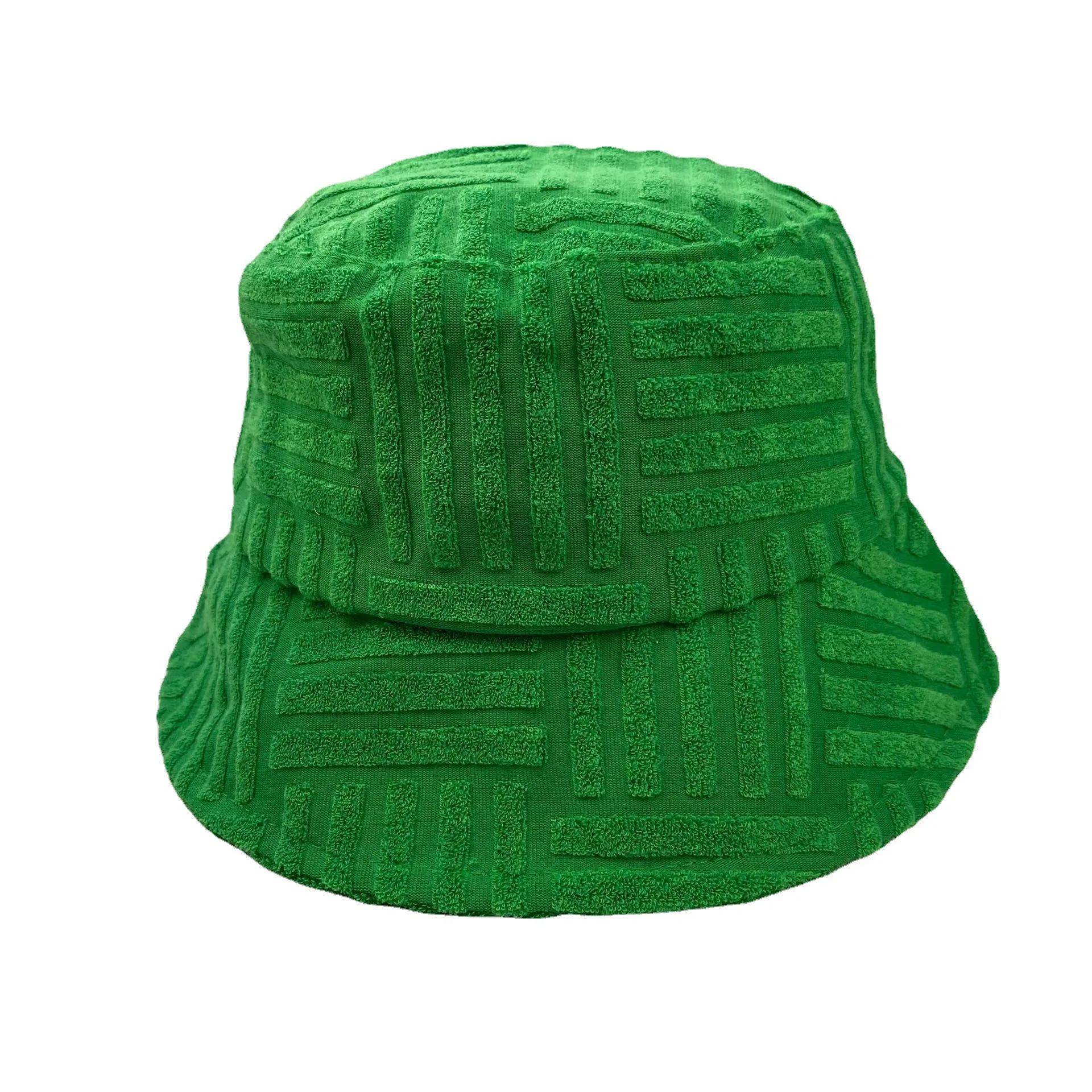 2025 New Women Men Towel Bucket Hat Casual Stripe Monochrome Sunscreen Hat Panama Cap