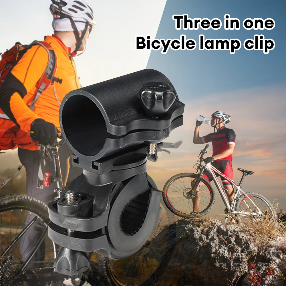 Bicycle Flashlight Holder Led Torch Bracket Mount Holder Sports Accessories Bicycle Lights 360 Rotation Cycling Bike Flashlight 1PC