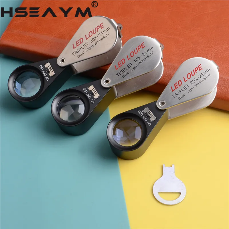 Ainuoshi 10x 20x 30x Jewelers Eye Magnifying Glass Magnifier