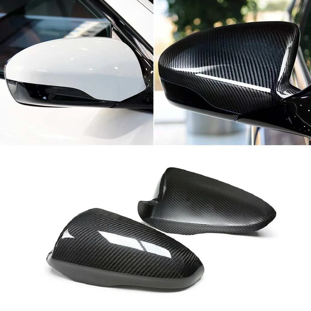 

Dry Carbon Fiber Rear View Mirror Cover Caps Fit For BMW F10 M5 2012-2016