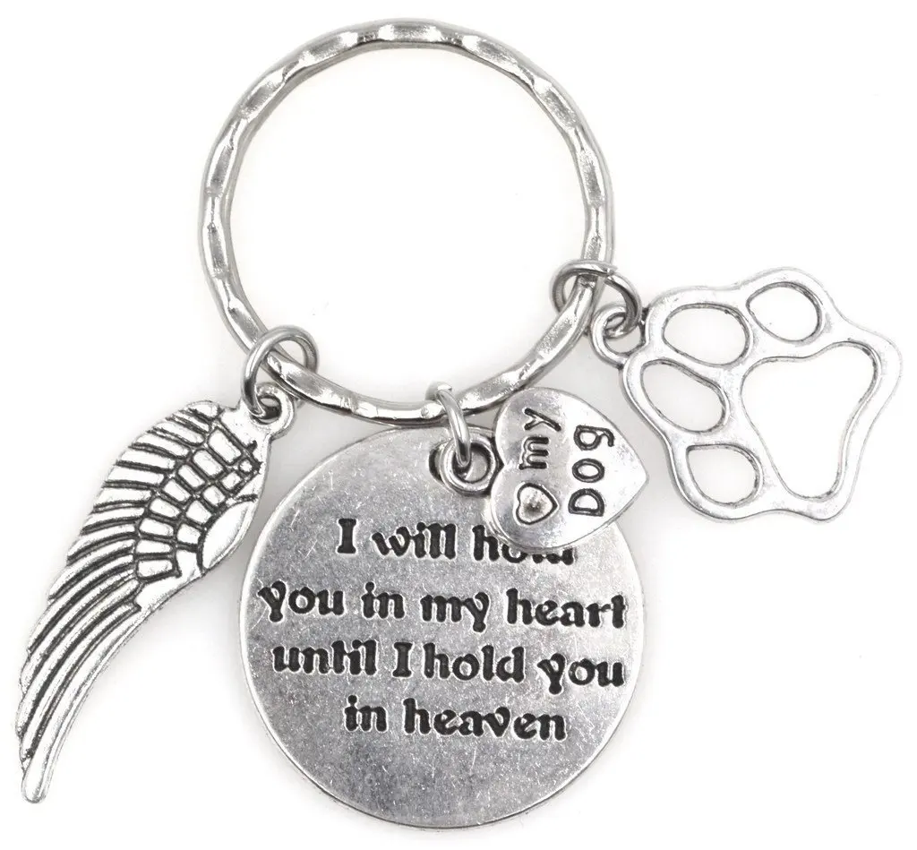 

Hot selling I will hold you in my heart pet cat dog I Love You keychain