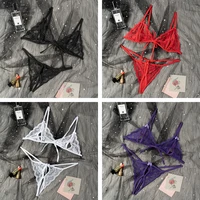 Costumes de poupée pour femmes, soutien-gorge ouvert, entrejambe en dentelle, sous-vêtements transparents, ensemble de Lingerie Sexy 3