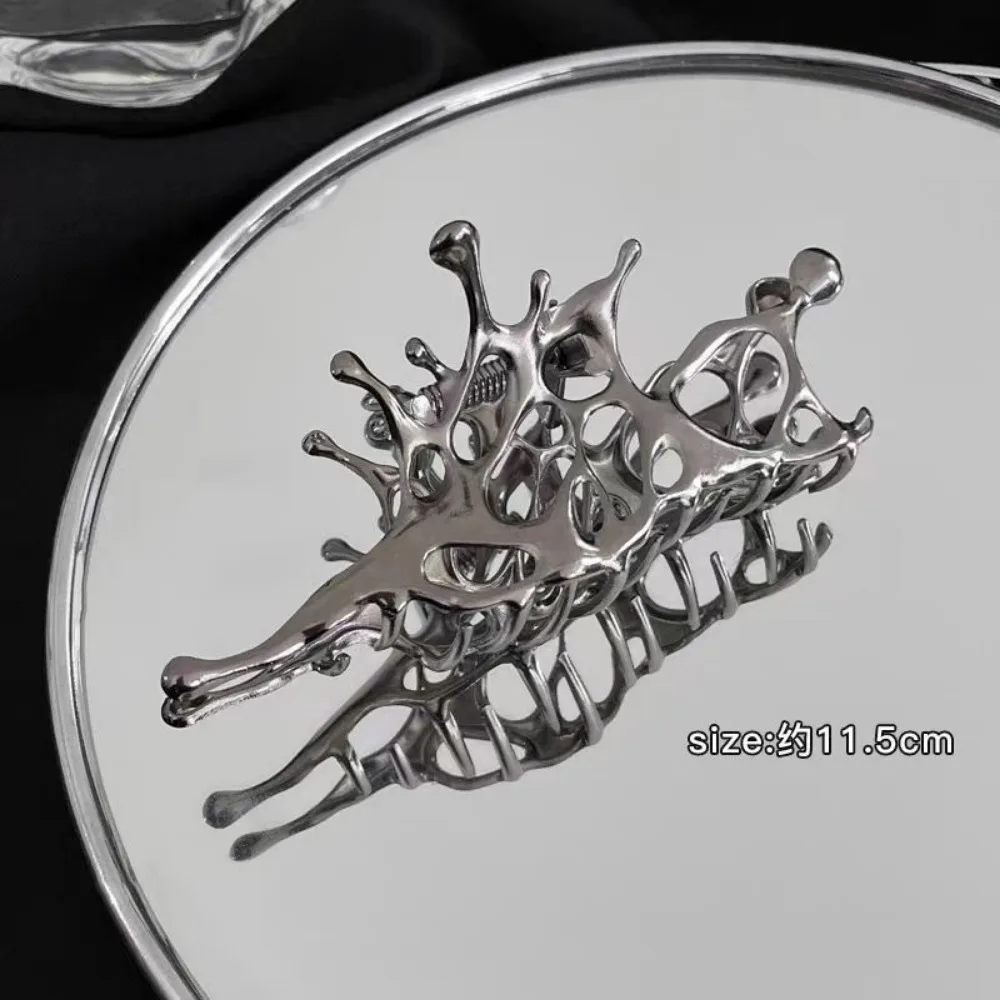 Künstlerische unregelmäßige Metall-Haarklammern, Statement-Clips für mühelos schicke, erhöhen die Frisur, einzigartige skulpturale Haar-Accessoires – Detail 6