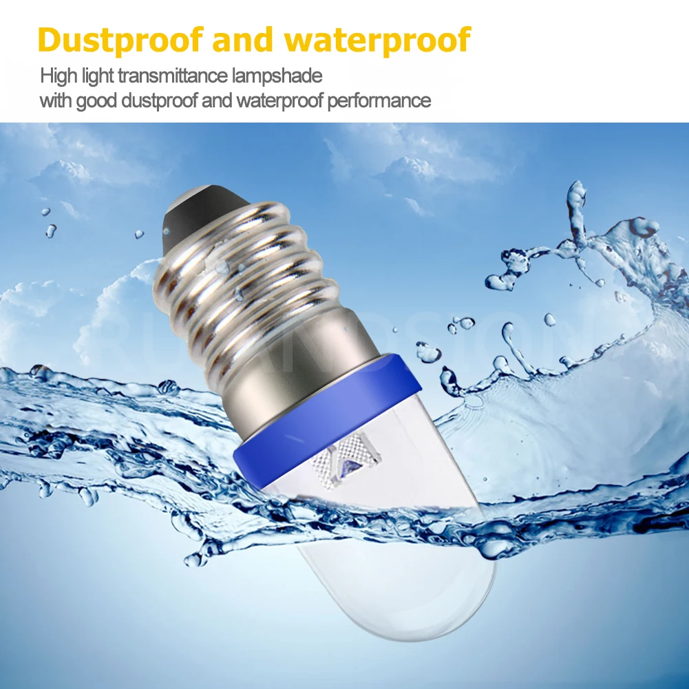 RUIANDSION E10 AC 220V Blue LED Bulb Warning Lights Mechanical Indicator Decorative Mini Work Lamps Outdoor lamp led lights led bulbs
