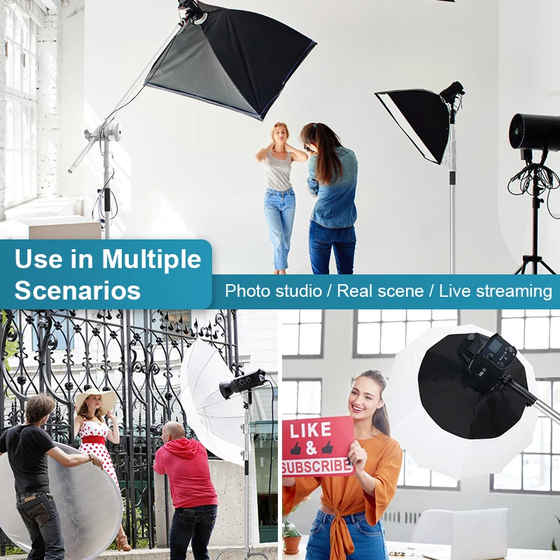 Photography Heavy-Duty C-stand With Boom Arm For Studio Softbox,Ring Light,Sun Light Reflector With Portable Bag Tripod Two Size