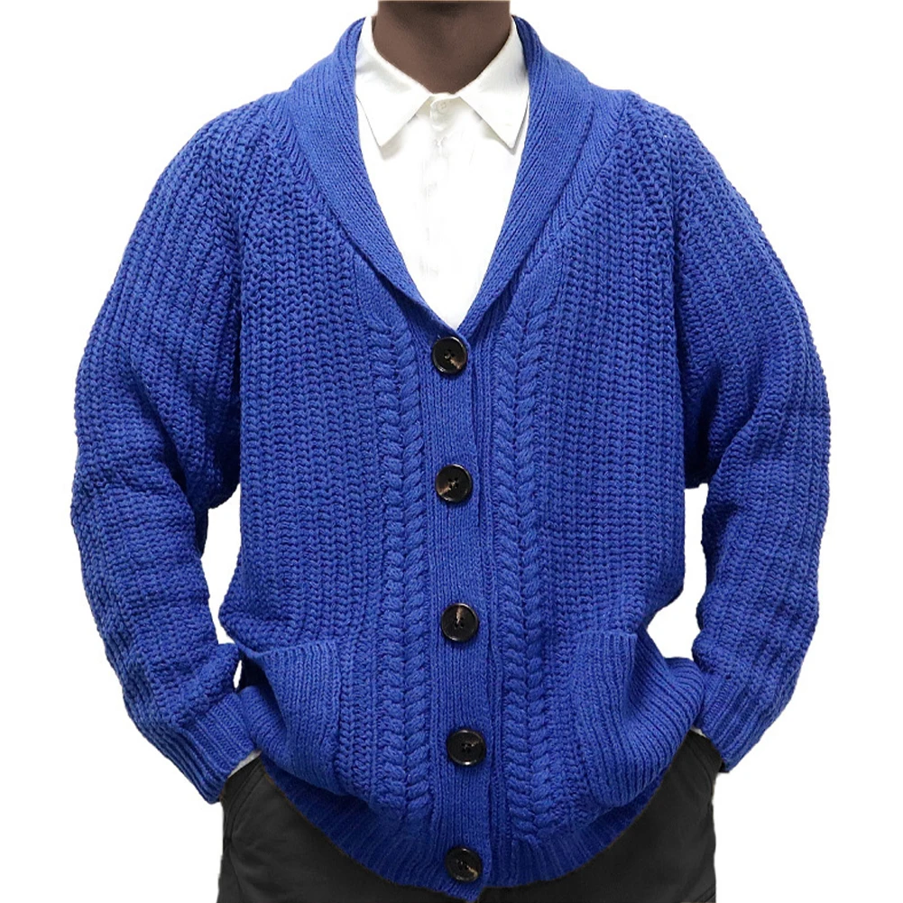 

Mens Sweater Jumper Top Cardigan Wool Knitwear Long Sleeve Slim Casual Comfortable Soft Knit All Seasons Pockets Tops