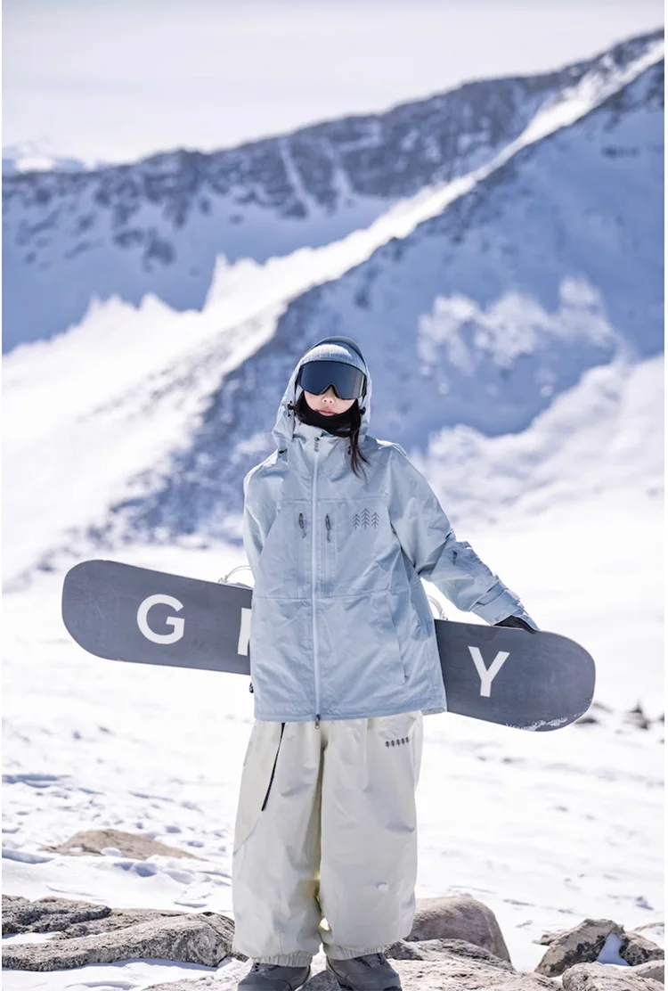 さくらスノーボードウェア ジャケット　XL Unisex Skiwear Light Blue Ski Jacket For Men Women Windproof
