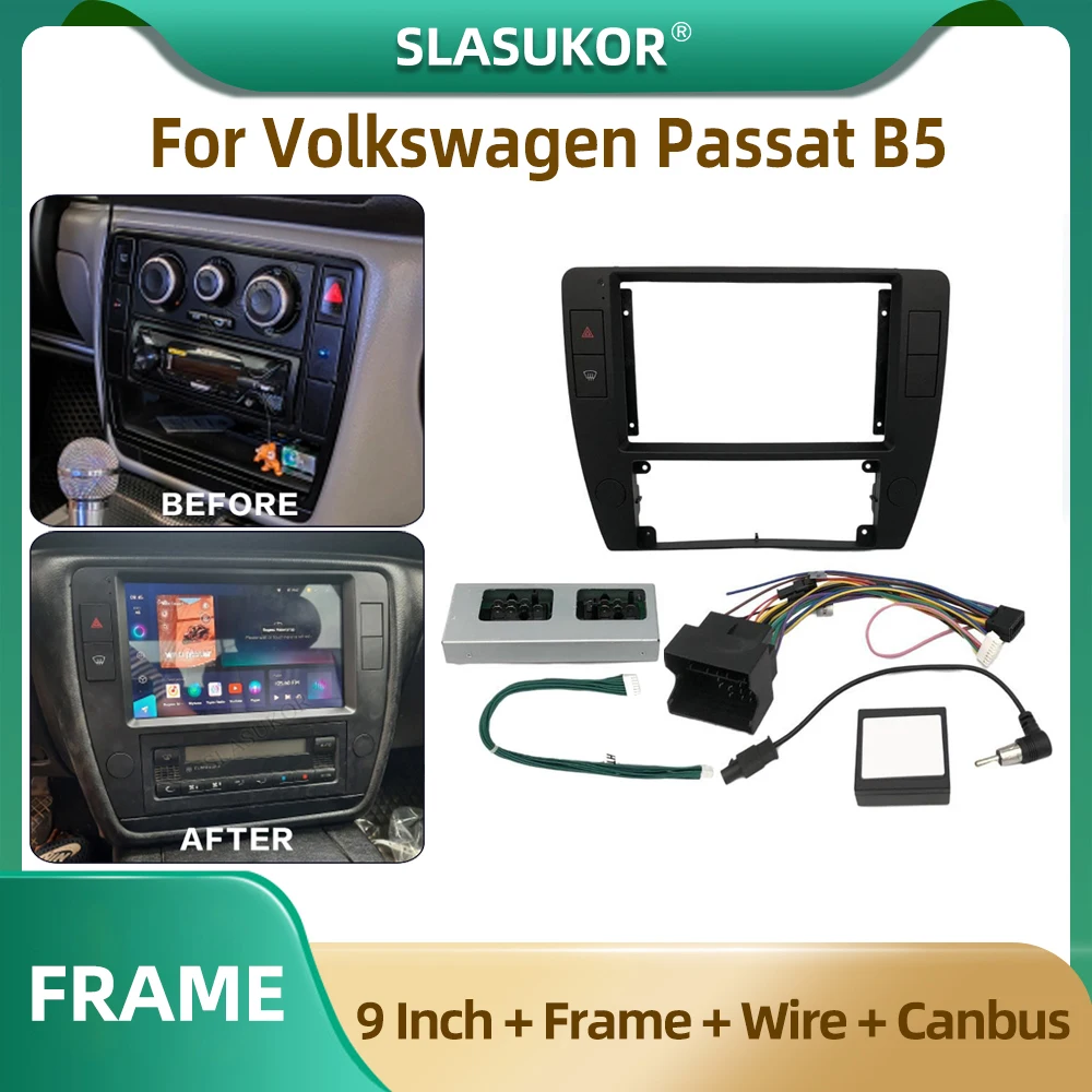 9InchForVolkswagenPassatB520002005FasciaRadioStereoPanel