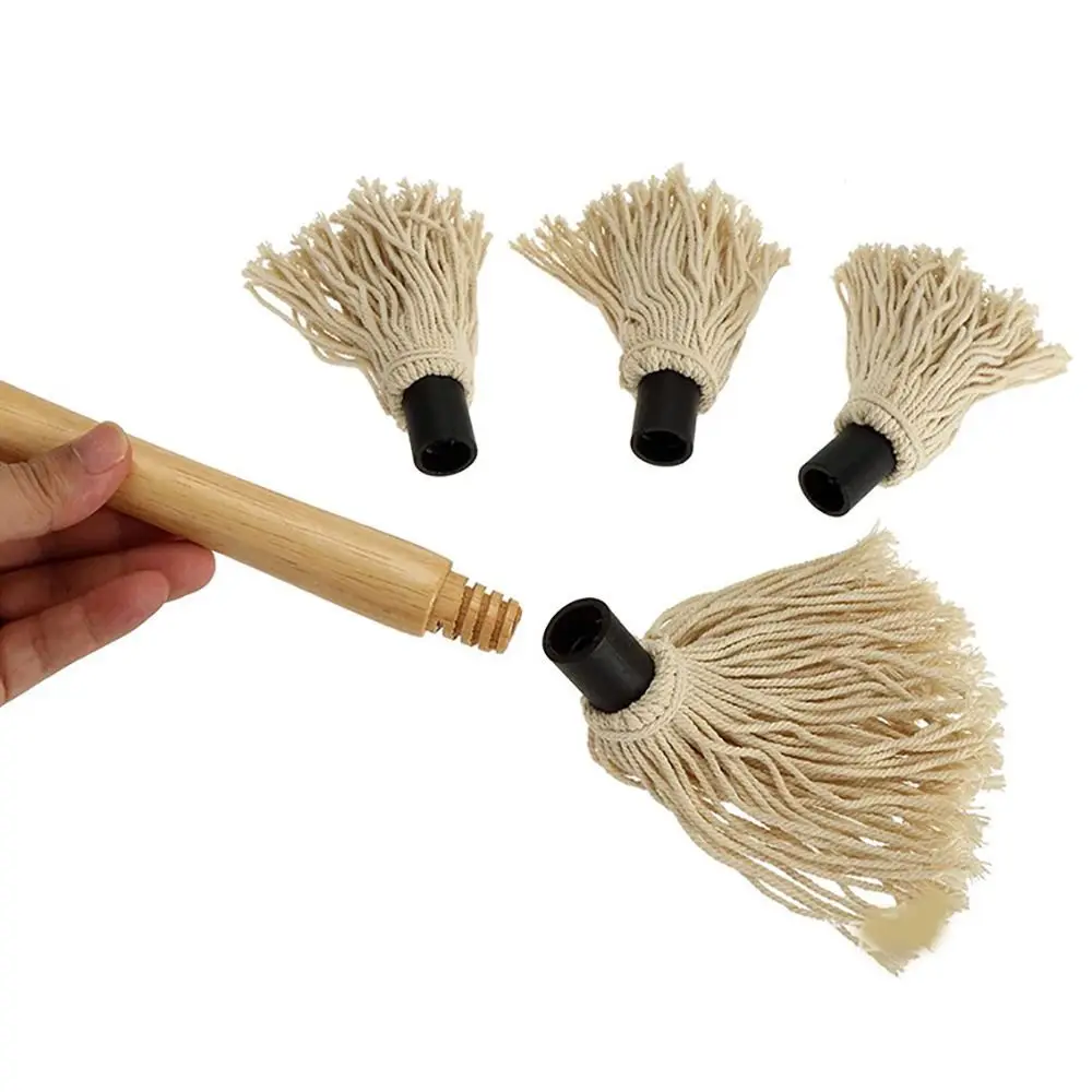 Wood Handle BBQ Sauce Basting Mop Brush for Grill Cooking