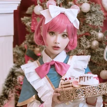 

CoCos Game LOL Cafe Cuties Annie Cosplay Wig Game Cos League of Legends Cosplay Cafe Cuties Annie Cosplay Purple Hair for Girls