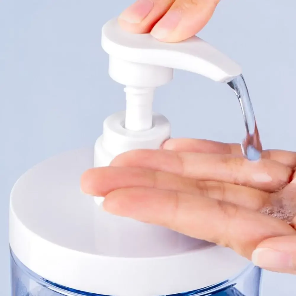 Large caliber Laundry detergent packaging press bottle 500/1000ml Refillable square clear foam pump Shower Soap bottle container