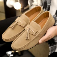 Classic Suede Loafers Man Comfort Slip-On Casual Shoes Men Flats Shoes Light Moccasins for Men Large Size 46 zapatos de hombre