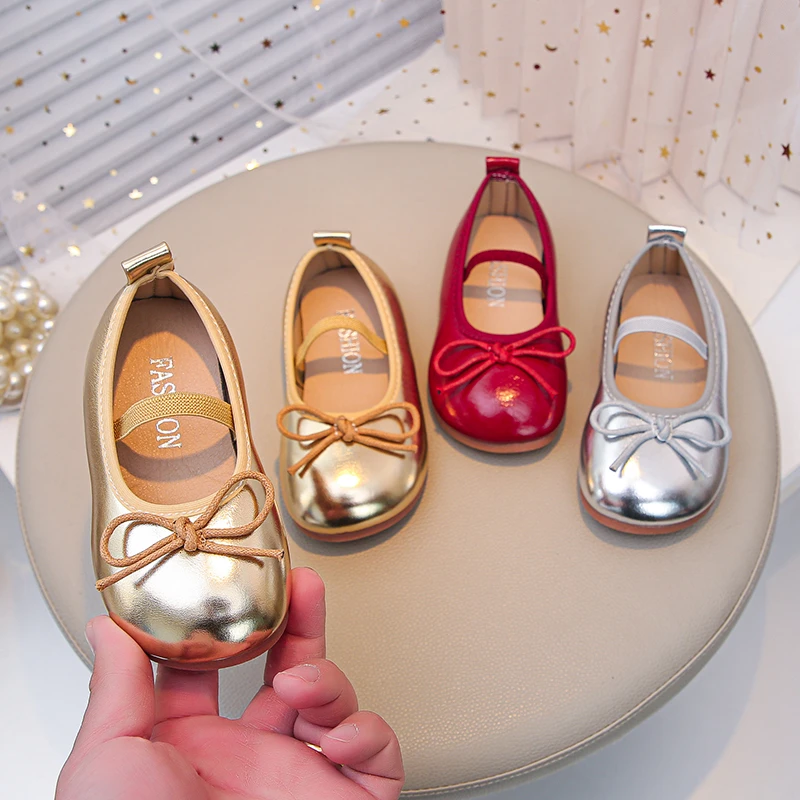 Girls PU Leather Non Slip Summer Ballet Flats