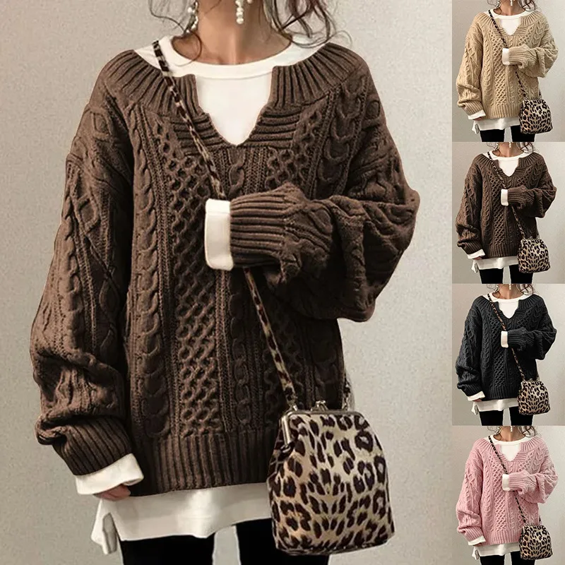 WYWM Winter Warm Knitted O Neck Sweater Women 2022 Korean Elegant Basic Pullovers Ladies Loose Soft New Green Female Clothing main image 0