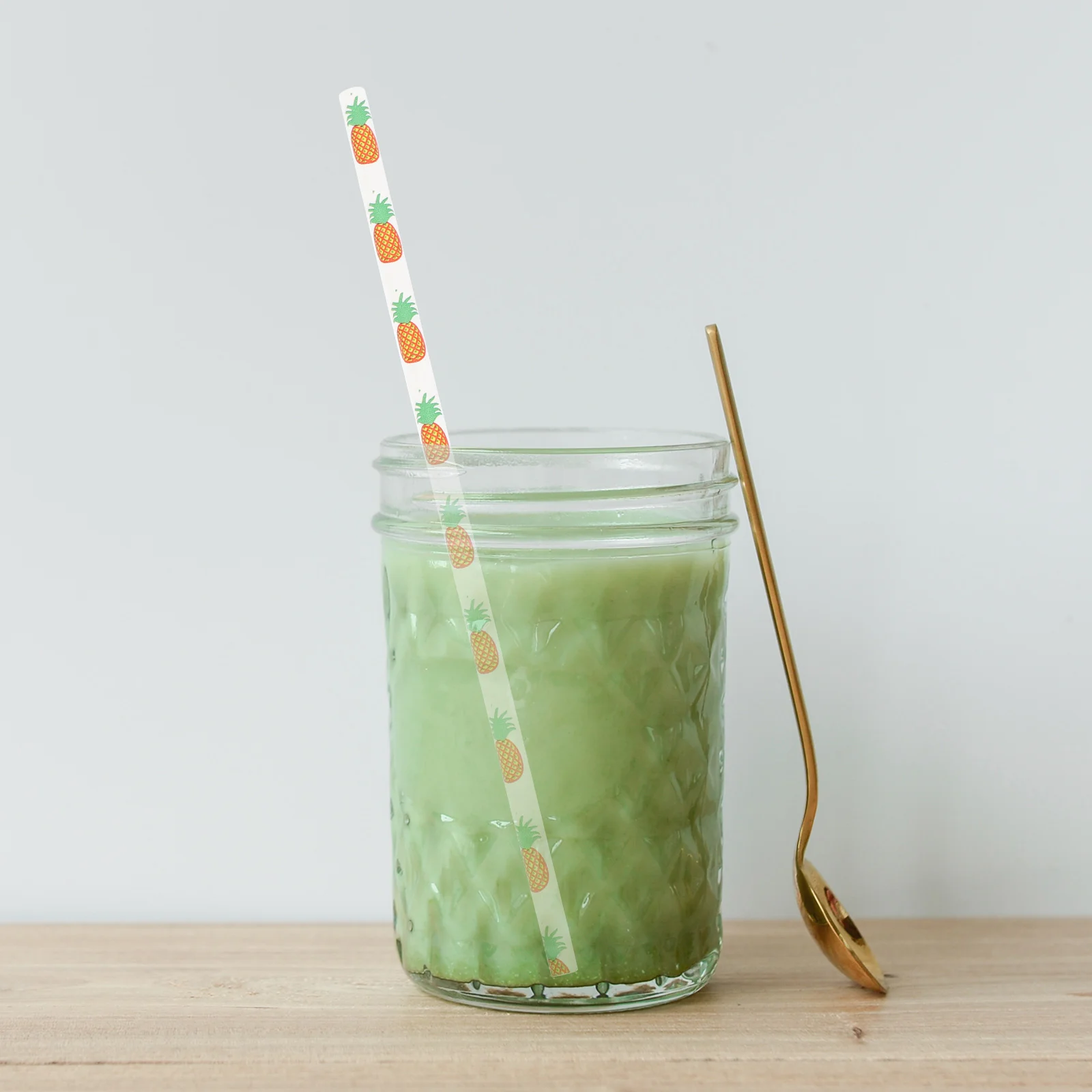 100pcs Paper Straws Summer Drinking Straws for Juice for Birthday Party Decoration