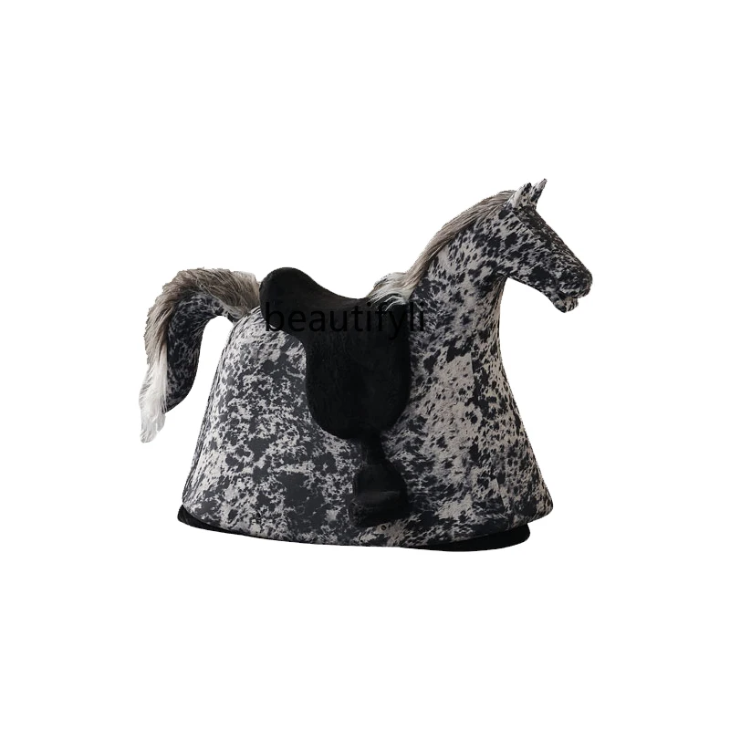

Pony Chair Seat Animal Shape Stool Living Room Puppy Chair Rocking Chair