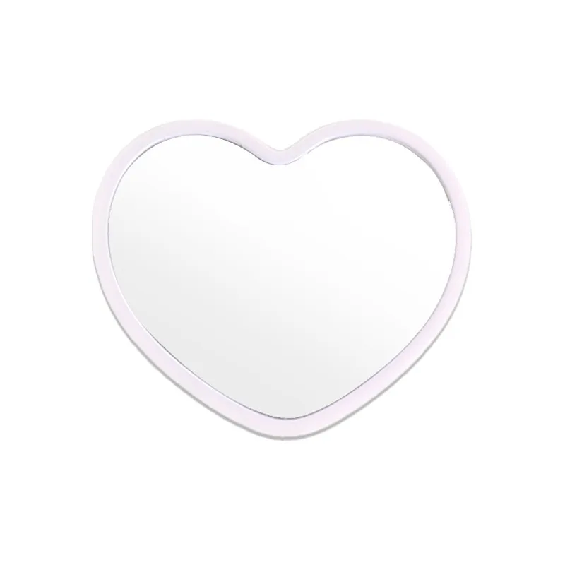 Heart Shaped Portable Mirror with Simple Design, Compact and Lightweight, Suitable for Travel, Home Decoration, Wedding Gifts