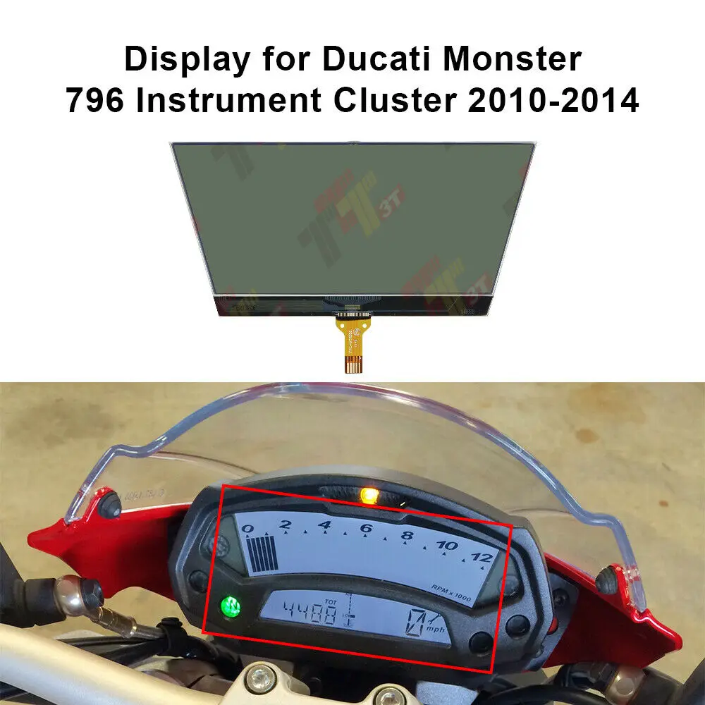 Dashboard LCD Display for Ducati Monster 696, 795, 796 and 1100