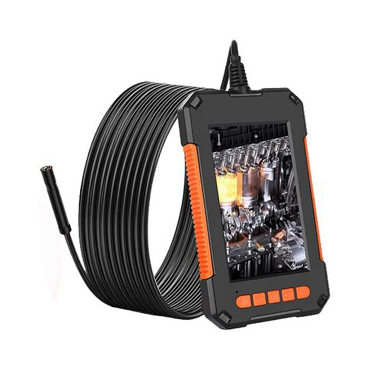 

Industrial Endoscope Camera 1080P 4.3 Inch IPS Single Lens Pipe Car Inspection Borescope IP68 Waterproof with 8 LED, 5M