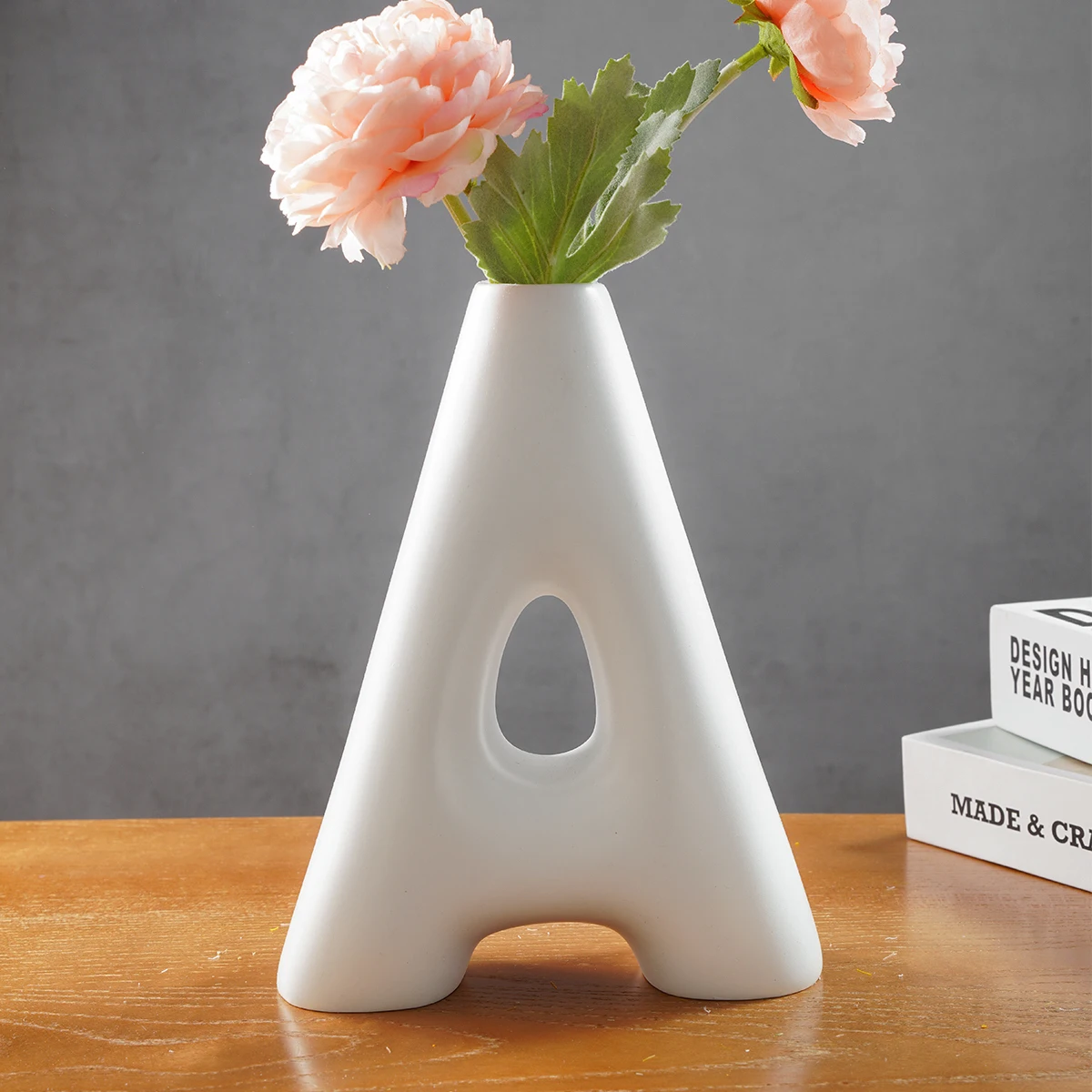 1PC, creative A-shaped decorative vase, simple white and black indoor home desktop decoration handicraft