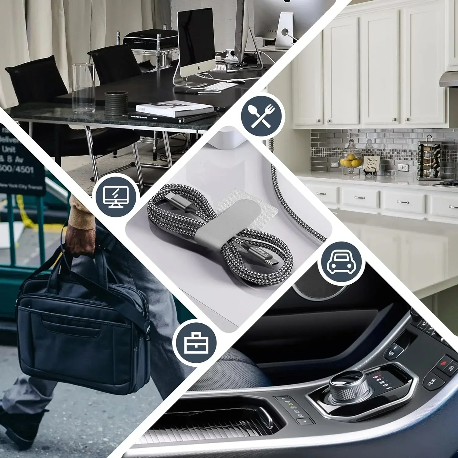 Enhanced Reusable Velcro Cable Ties: Self-Adhesive & Adjustable Cord Organizer