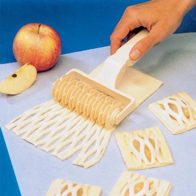 Pizza Lattice Roller Cutter Plastic Pastry Baking Tool Pull Net Wheel Knife for Dough Cookie Pie Kitchen Gadgets Baking Tools