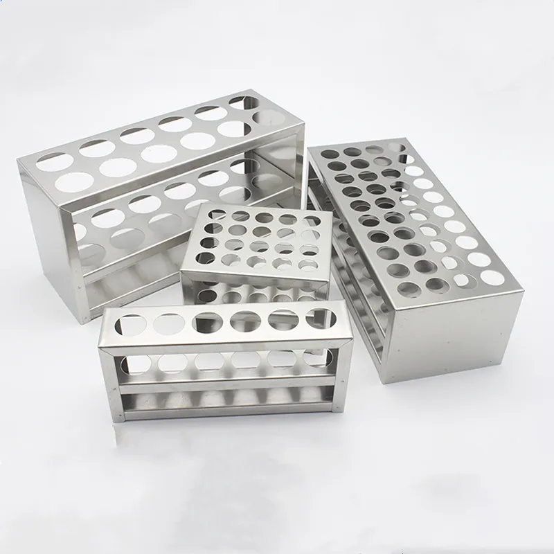 

1Pcs Lab Stainless Steel Test Tube Holder colorimetric tube rack centrifuge tube Stander for school experiment