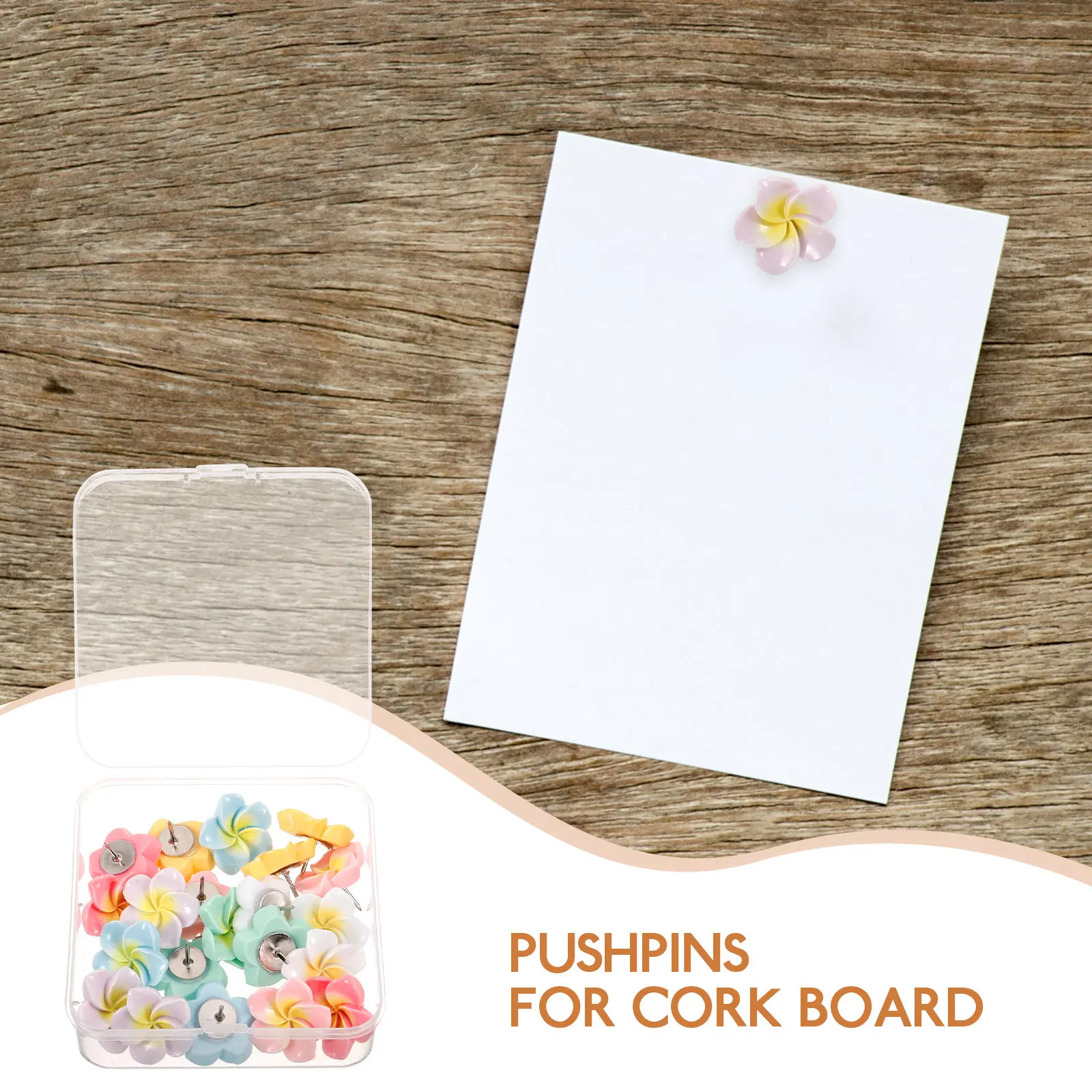 21개입 섬세한 꽃 모양 푸시핀, 코르크보드용, 컴팩트하고 편리한 다용도 썸타크, 지도 고정, 공예 프로젝트, 학습용