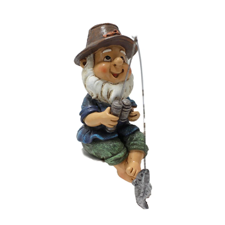 Waterproof Fishing Dwarf Gnome Garden Decor