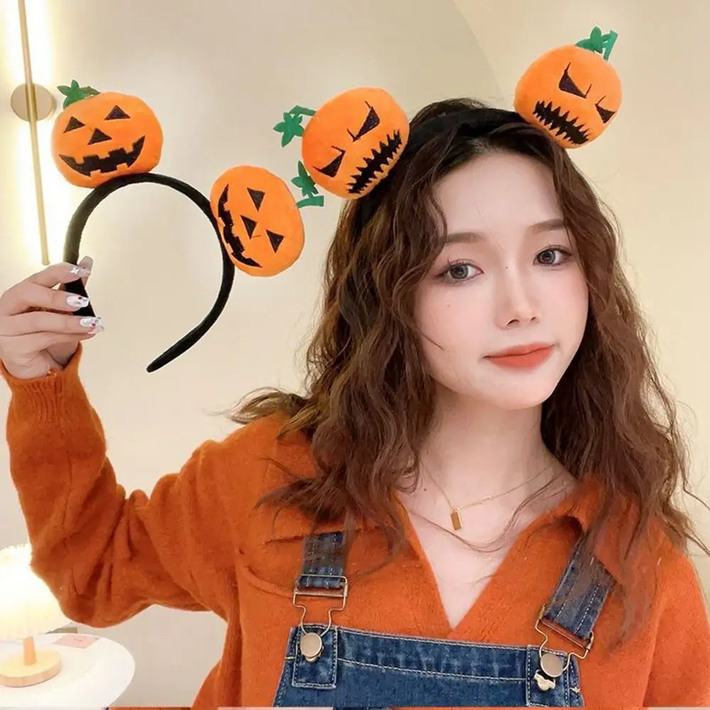 

Halloween Funny Pumpkin Hair Hoop Happy Halloween Party Decorations Dressing up Props Cute Cartoon Pumpkin Headband