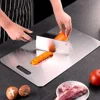 316 Stainless Steel Panel and Chopping Board Kitchen Household Thickened Double Sided Cutting Board Block Kneading Dough Board 2