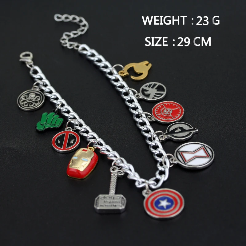 Avengers Endgame Infinity Stone & Square Beaded Logo Bracelet Set Marvel  New | eBay